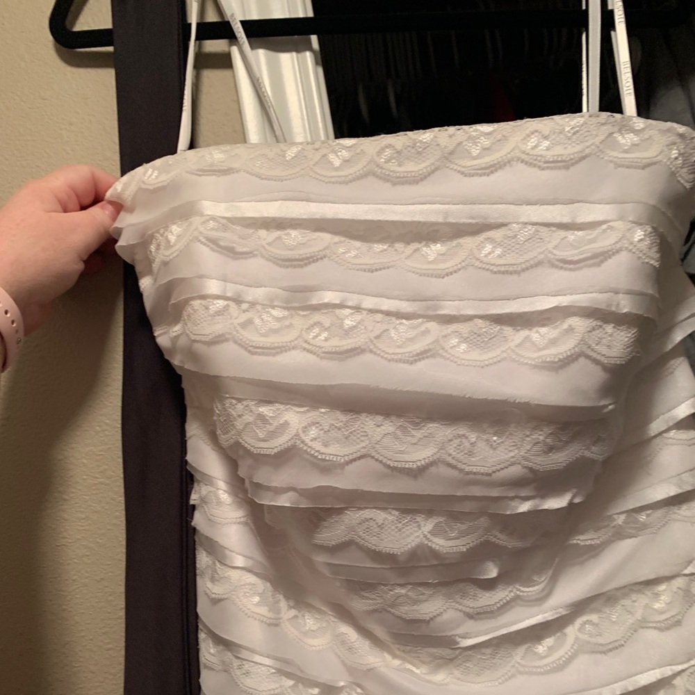 White wedding dress with lace